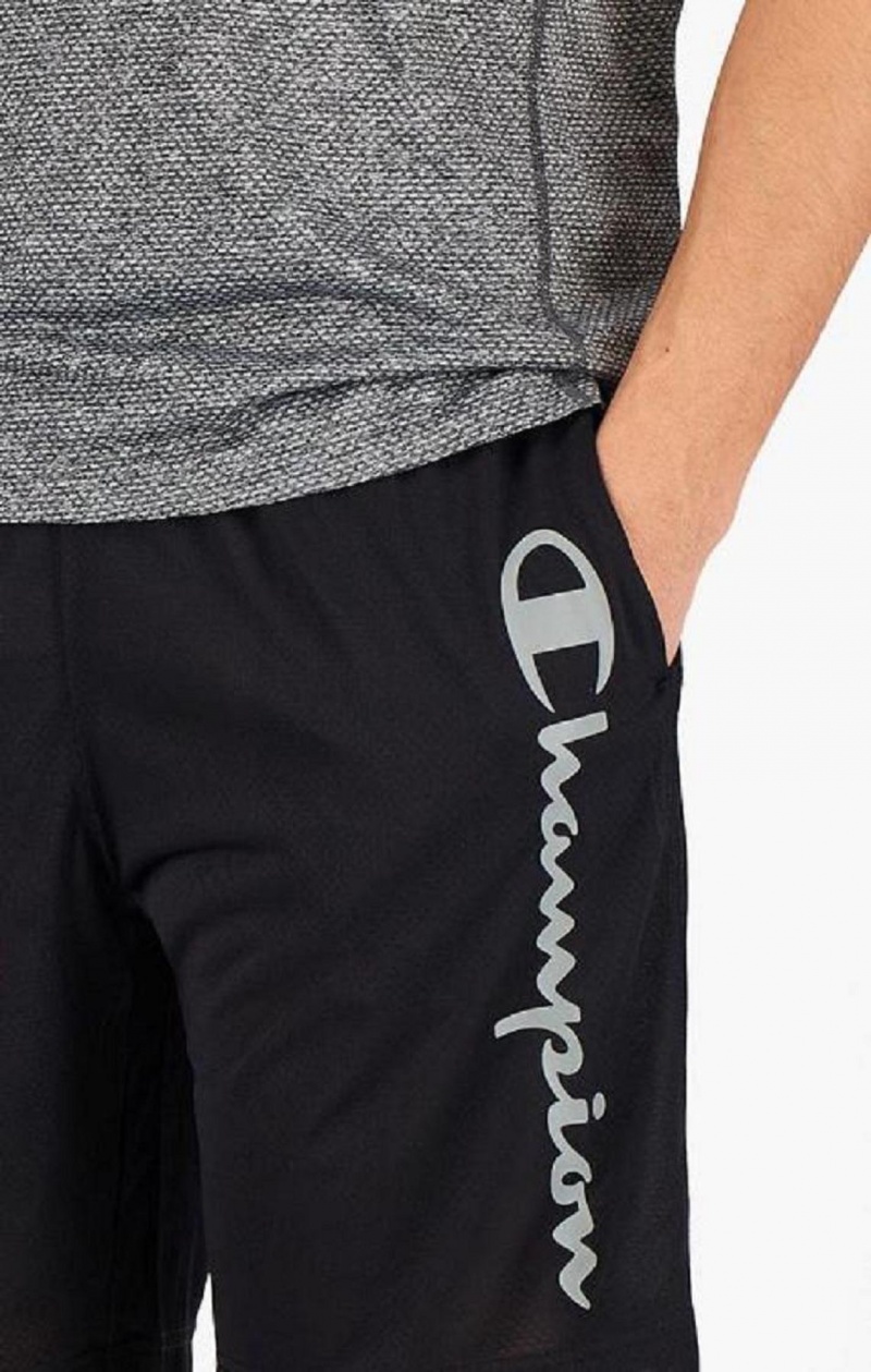 Pánské Kraťasy Champion Reflective Script Logo Shorts Černé | 4725-ETZKA