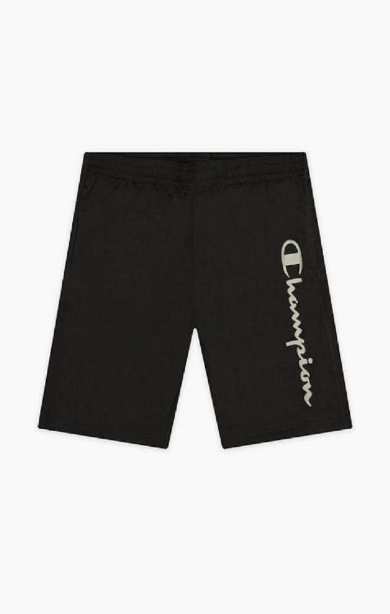 Pánské Kraťasy Champion Reflective Script Logo Shorts Černé | 4725-ETZKA