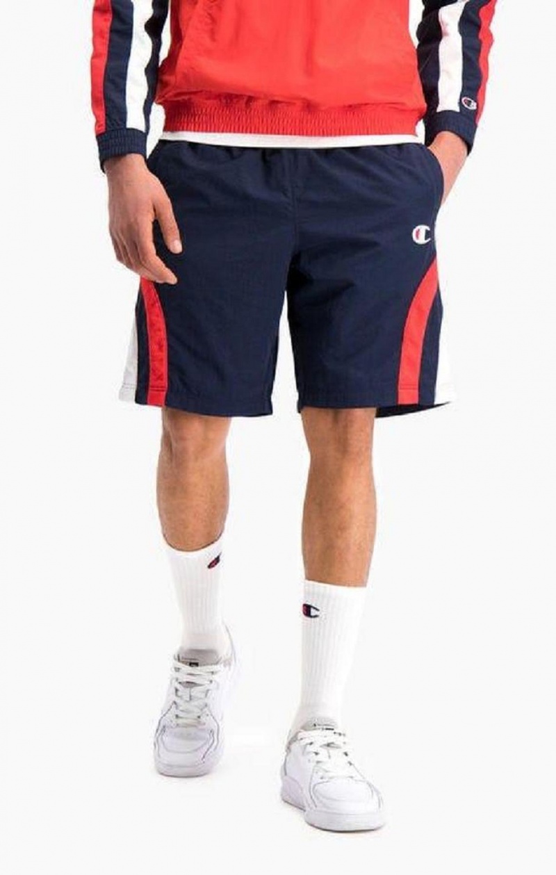 Pánské Kraťasy Champion Stripe Detail Track Shorts Tmavě Tyrkysové | 8149-ORZGL