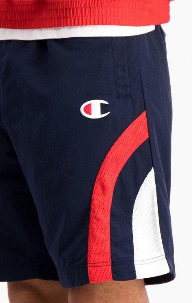 Pánské Kraťasy Champion Stripe Detail Track Shorts Tmavě Tyrkysové | 8149-ORZGL