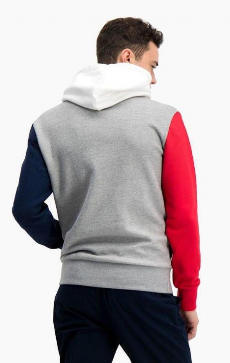 Pánské Mikina s Kapucí Champion Contrast Colour Block Sleeve Hoodie Tmavě Šedé | 4297-XYRNW