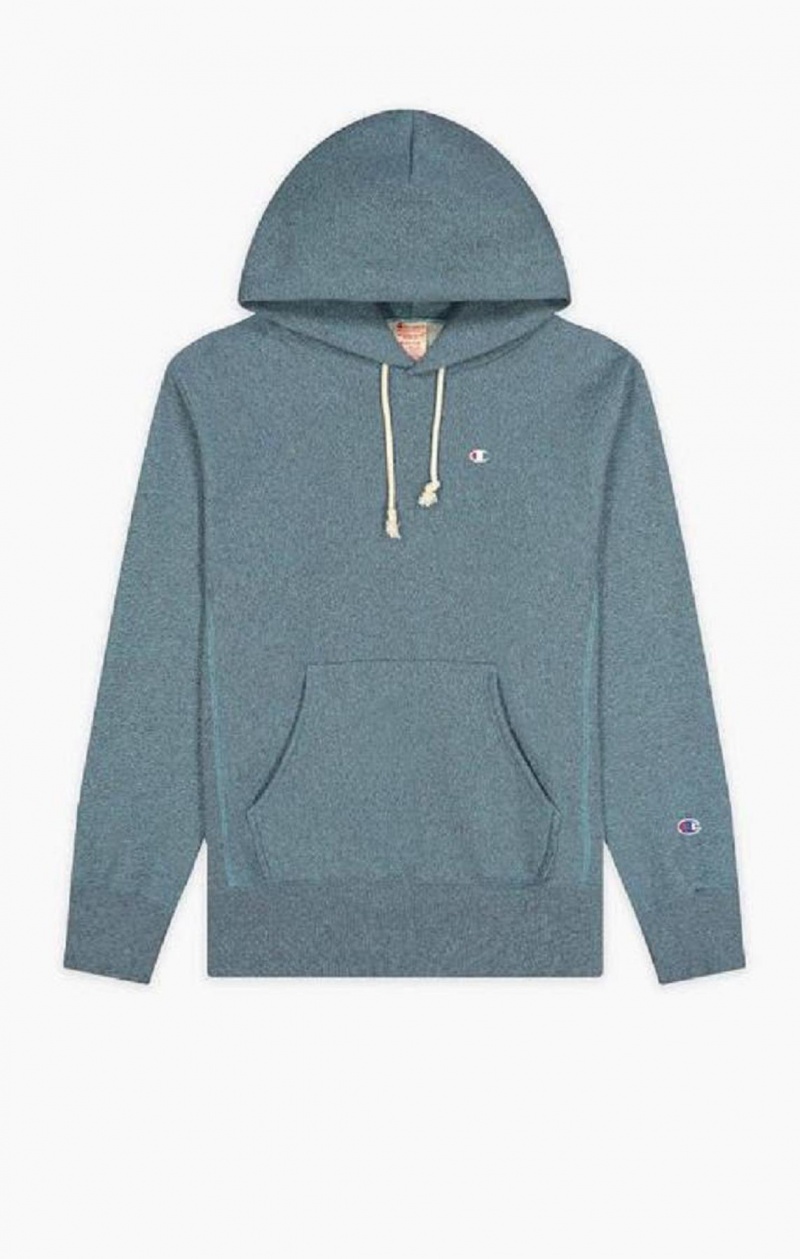 Pánské Mikina s Kapucí Champion Jaspé C Logo Reverse Weave Hoodie Tyrkysové | 9324-AOIDK