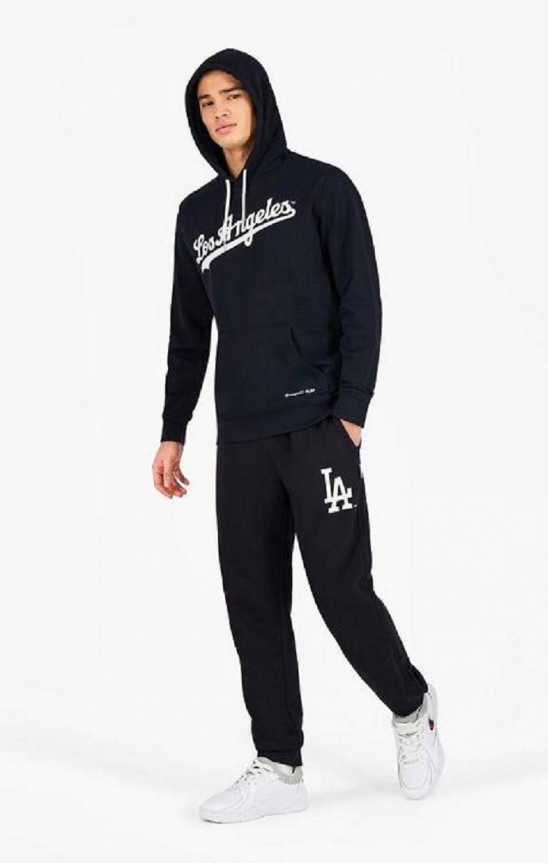 Pánské Mikina s Kapucí Champion Los Angeles MLB Hoodie Černé | 5801-BUJSX