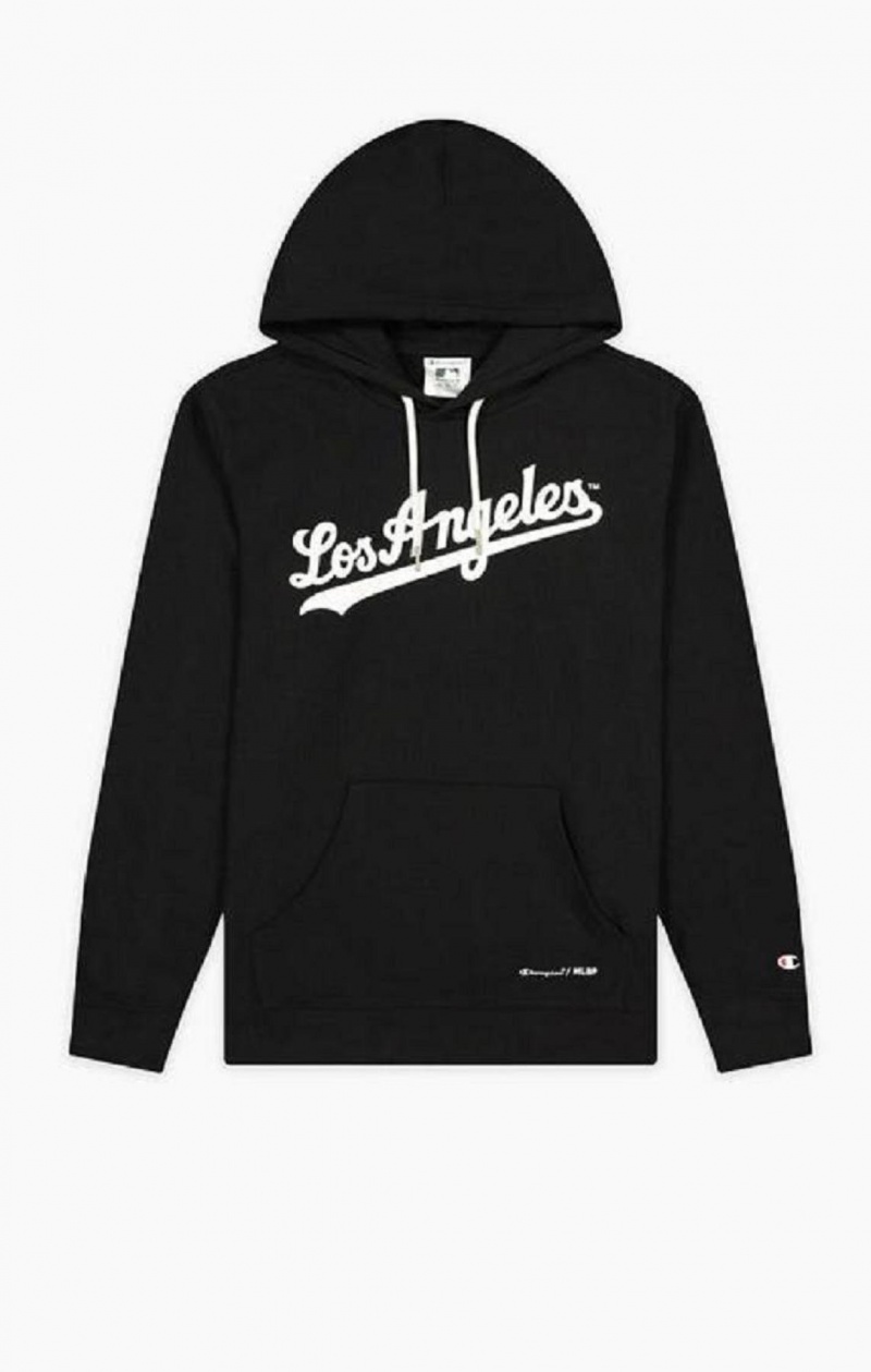 Pánské Mikina s Kapucí Champion Los Angeles MLB Hoodie Černé | 5801-BUJSX