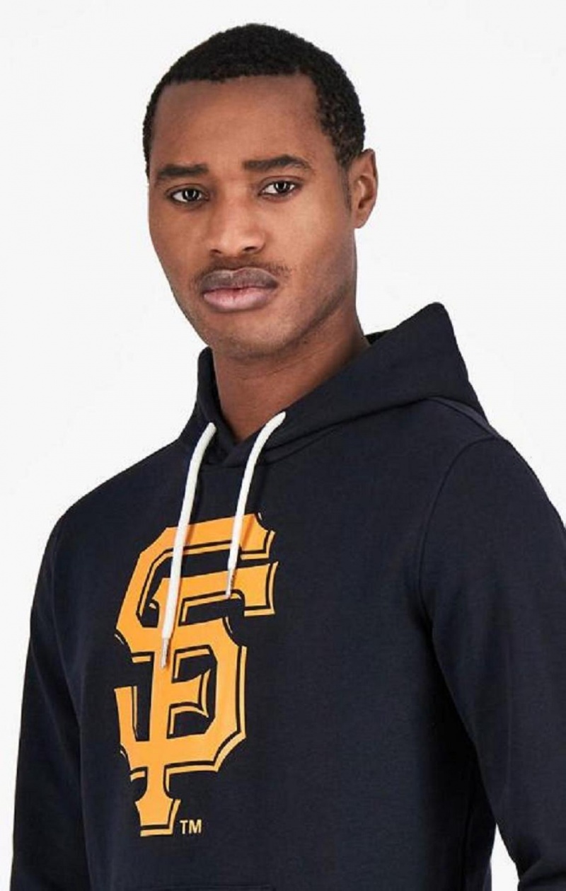 Pánské Mikina s Kapucí Champion San Francisco MLB Hoodie Černé | 1059-GKCVX