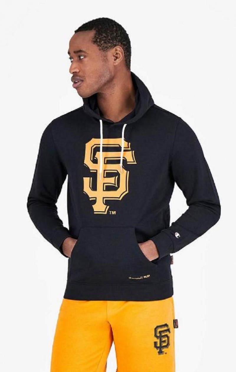 Pánské Mikina s Kapucí Champion San Francisco MLB Hoodie Černé | 1059-GKCVX