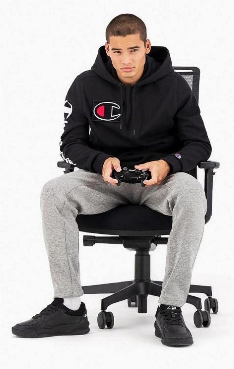 Pánské Mikina s Kapucí Champion Ultimate Gaming Hoodie Černé | 3275-CQSWM