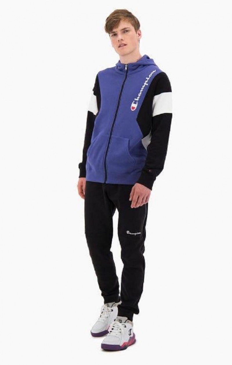 Pánské Mikina s Kapucí Champion Zip-Up Colour Block Bavlněné Terry S Kapucí Jacket Levandule | 9548-OBDEY