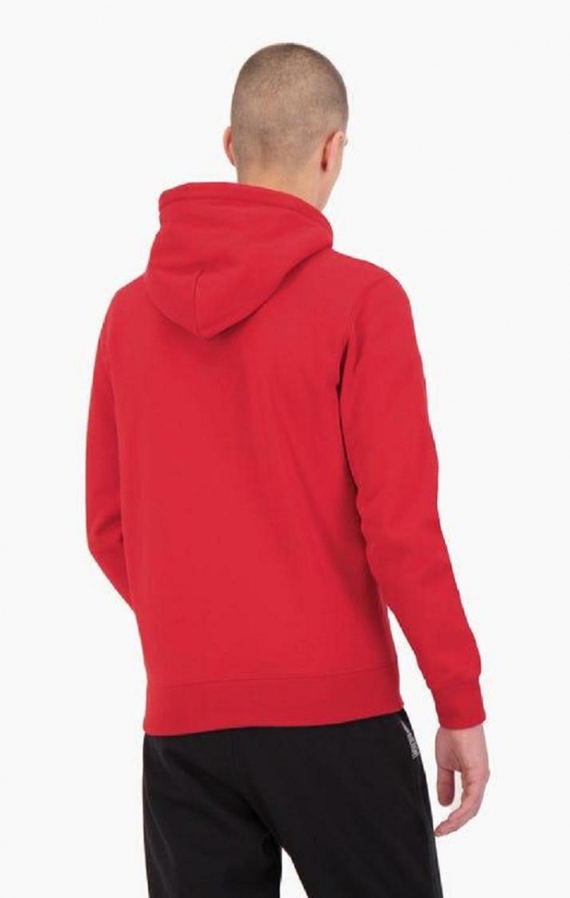 Pánské Mikina s Kapucí Champion Zip-Up Semišové C Bavlněné Terry Hoodie Červené | 2804-BKMLR