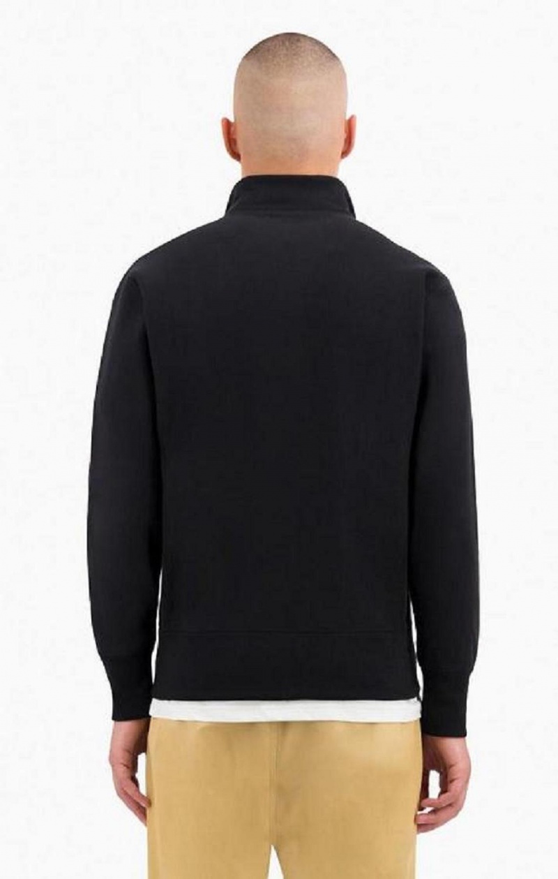 Pánské Mikiny Champion Half Zip-Up Reverse Weave Sweatshirt Černé | 8794-WKRLC