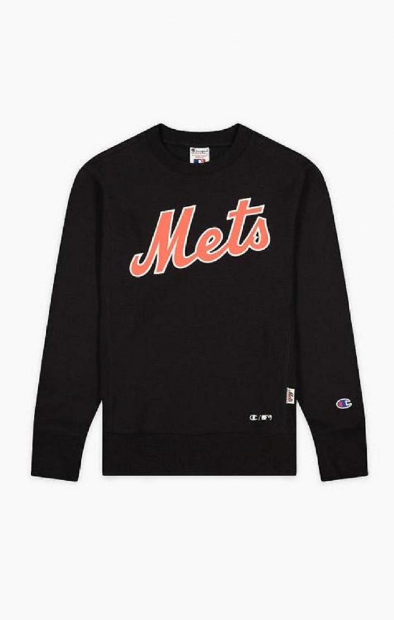 Pánské Mikiny Champion New York MLB Sweatshirt Černé | 6089-CTXAY