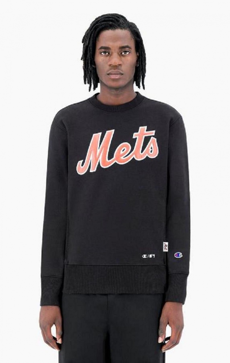 Pánské Mikiny Champion New York MLB Sweatshirt Černé | 6089-CTXAY