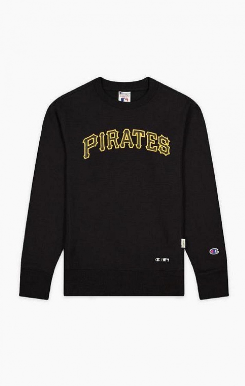 Pánské Mikiny Champion Pittsburgh MLB Reverse Weave Sweatshirt Černé | 7239-GEKPL