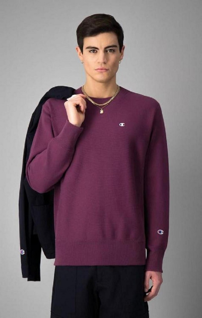 Pánské Mikiny Champion Reverse Weave Sweatshirt Vínové | 8673-WMNTX