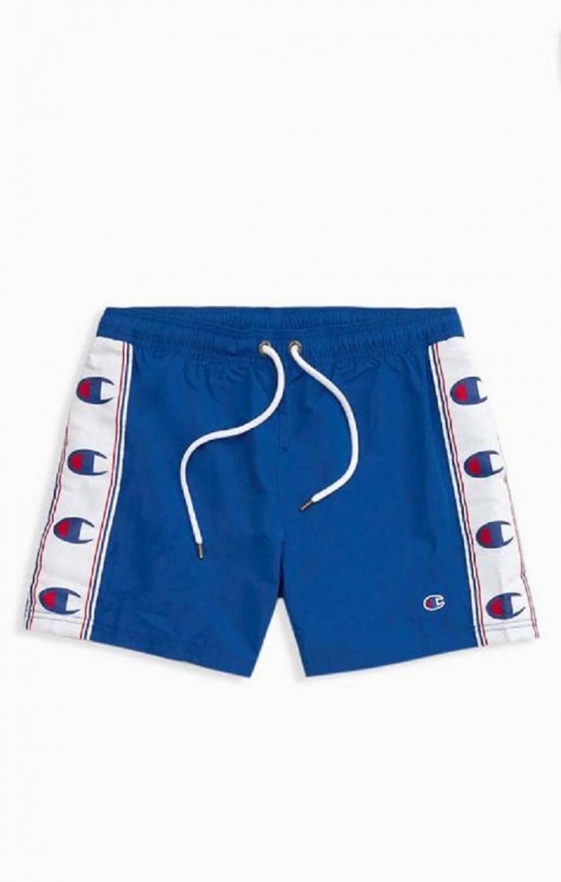 Pánské Plavky Champion C Logo Print Panel Swim Shorts Blankyt | 3720-BPAOR