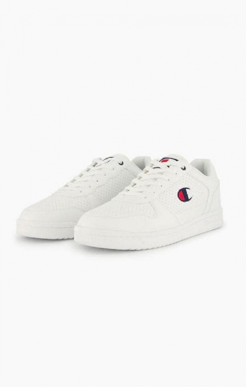 Pánské Sportovní Boty Champion Chicago Faux Læder Trainers Bílé | 3791-WCHDK