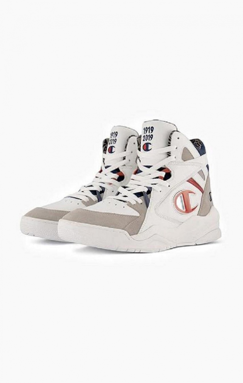 Pánské Sportovní Boty Champion Zone High Top - Century Edition Trainers Bílé | 9473-PSROF