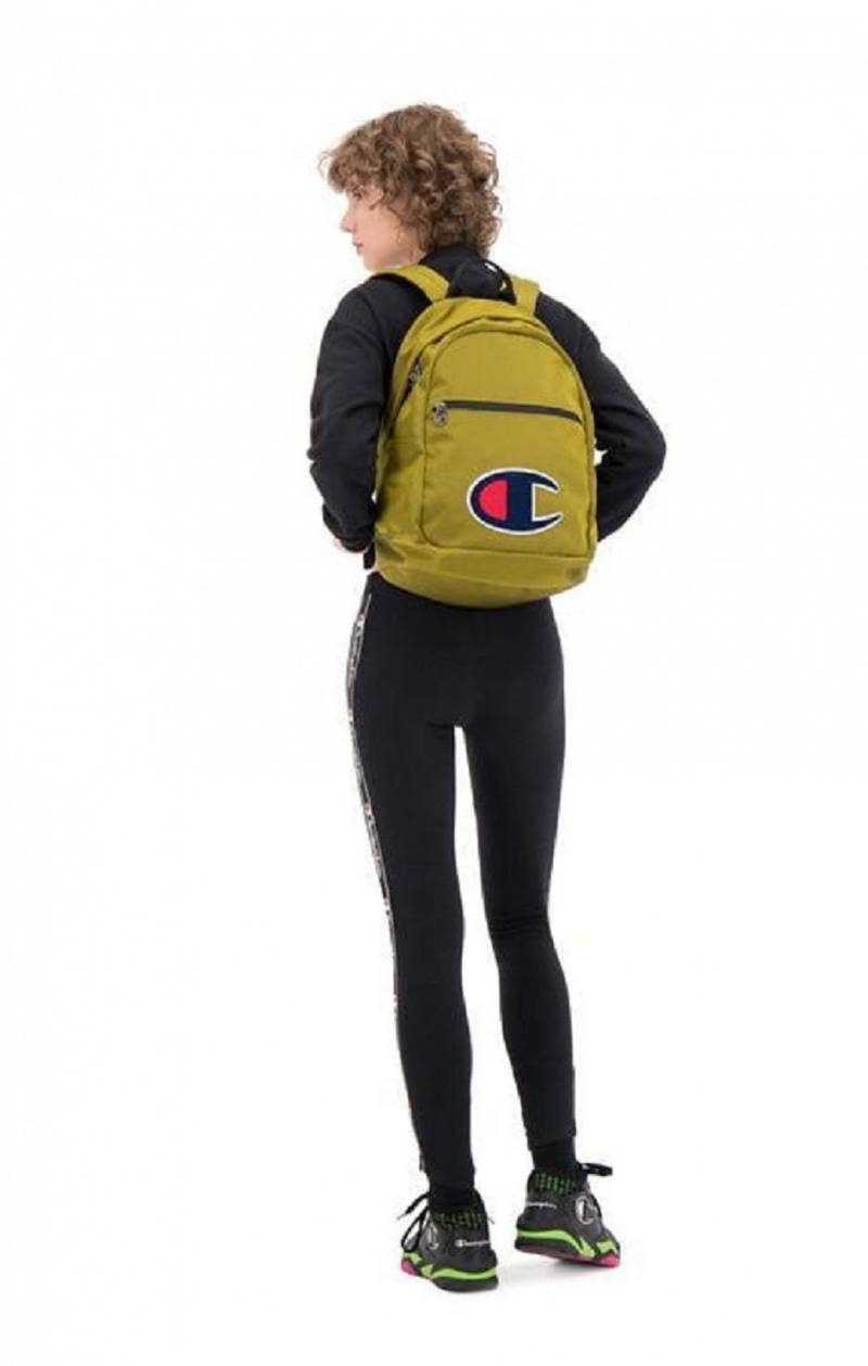 Pánské Tašky Champion Chenille C Patch Faux Læder Backpack Zlaté | 3520-VNSWU