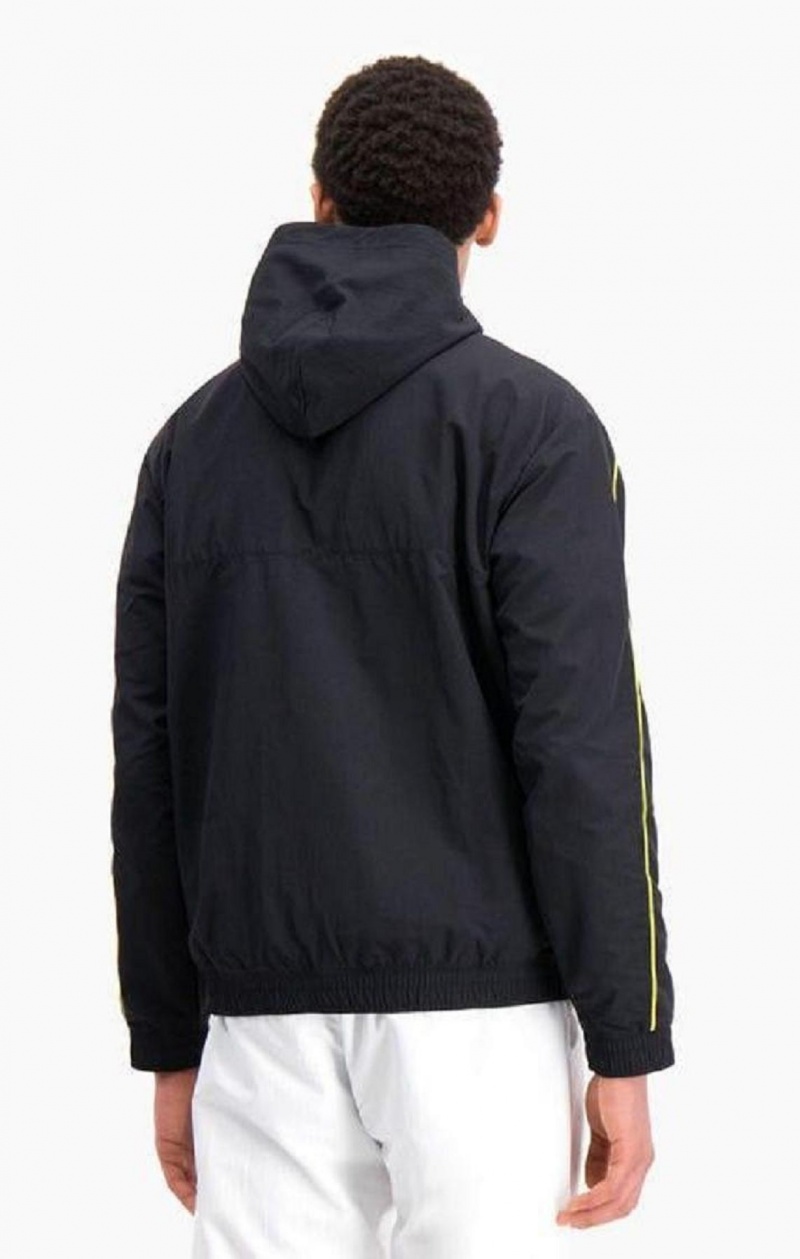 Pánské Tepláky Champion Half Zip-Up S Kapucí Track Jacket Černé | 0691-UTONL