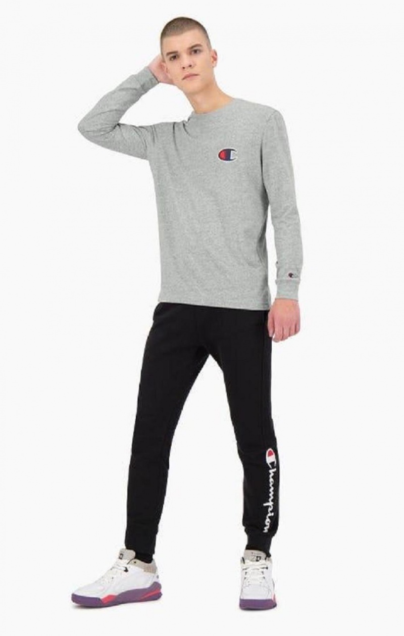 Pánské Tričko Champion C Long Sleeve Jersey Top Světle Šedé | 8075-FRGBT