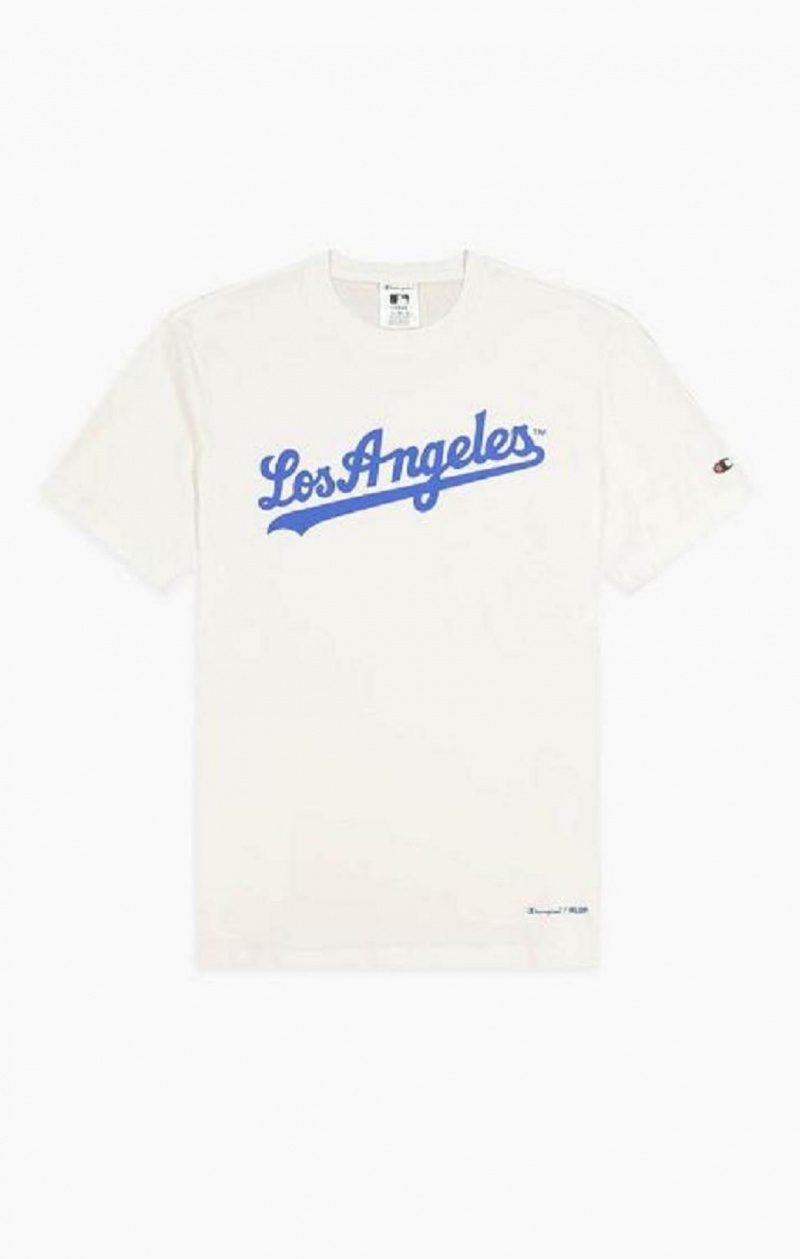 Pánské Tričko Champion Los Angeles MLB T-Shirt Bílé | 6304-NXZIC