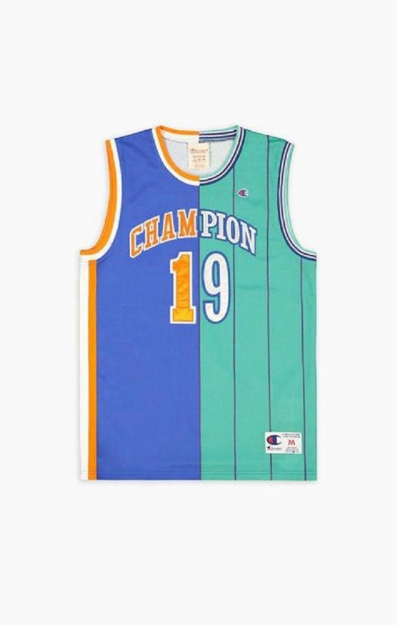 Pánské Tričko Champion NBMIX Patchwork 'Champion 19' Basketball Blankyt | 9853-VINEZ