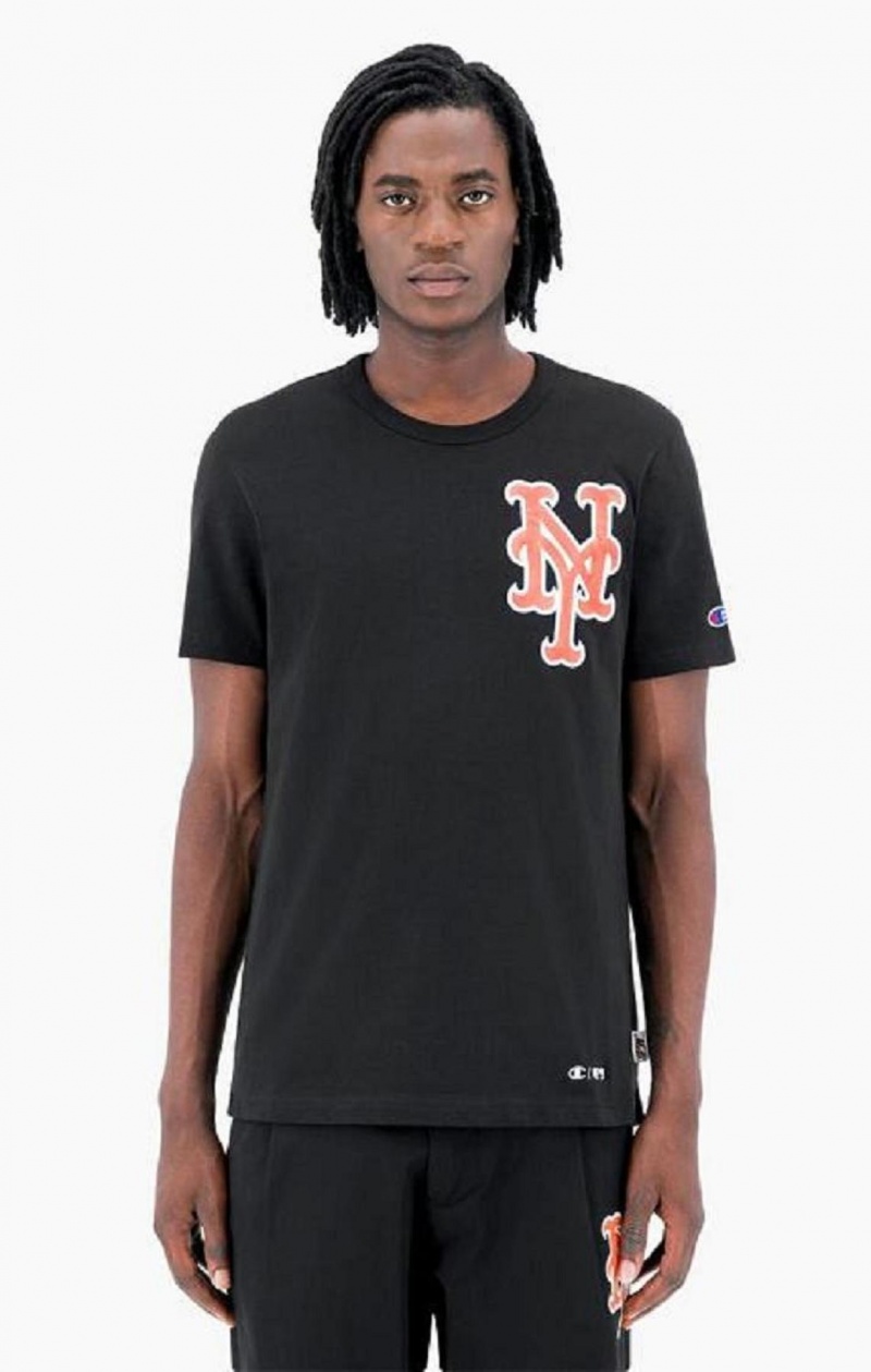 Pánské Tričko Champion New York MLB T-Shirt Černé | 4190-KHTZN