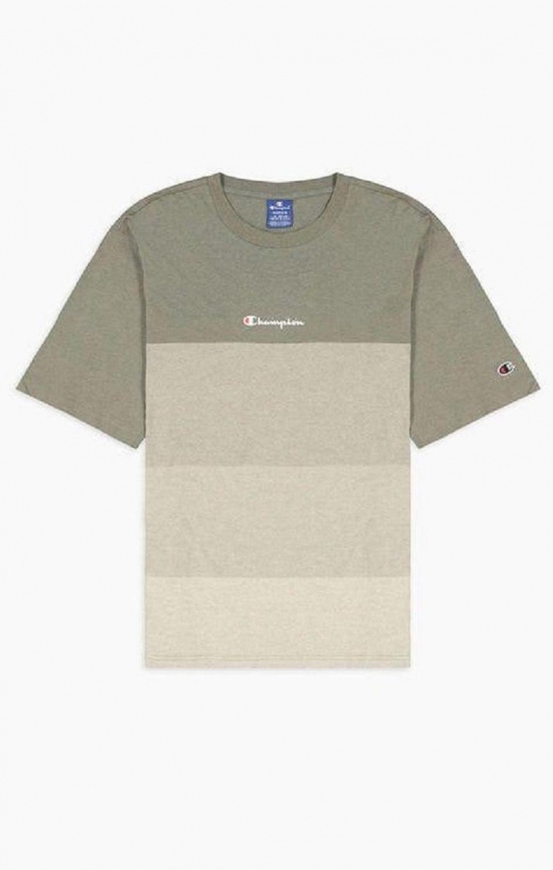 Pánské Tričko Champion Ombré Panelled T-Shirt Zelene | 4087-TIKYF