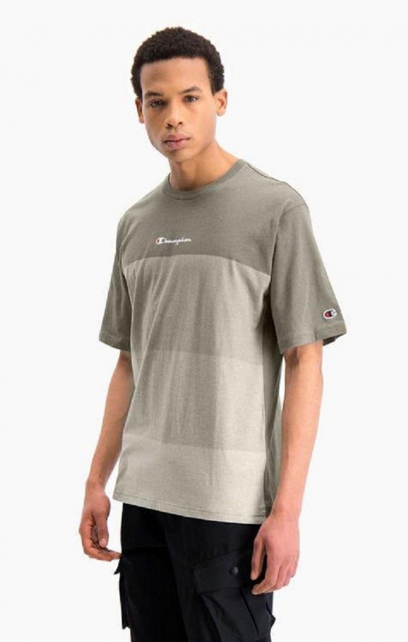 Pánské Tričko Champion Ombré Panelled T-Shirt Zelene | 4087-TIKYF