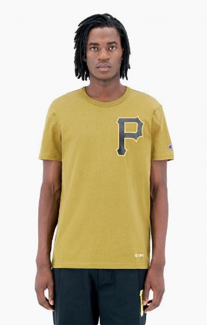 Pánské Tričko Champion Pittsburgh MLB T-Shirt Olivy Zelené Zelene | 6023-BAJNW