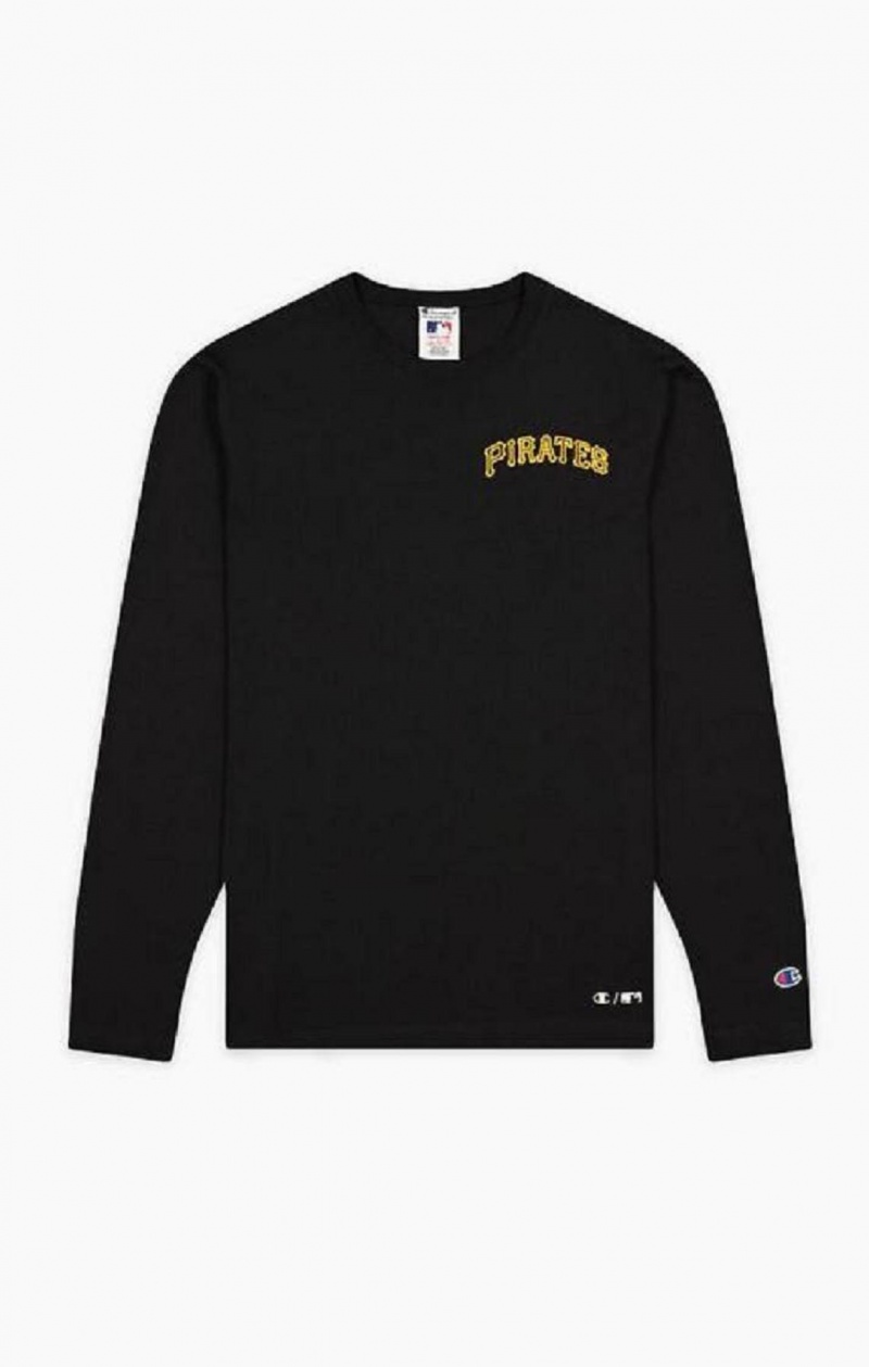 Pánské Tričko Champion Pittsburgh MLB T-Shirt Černé | 3680-GORUD