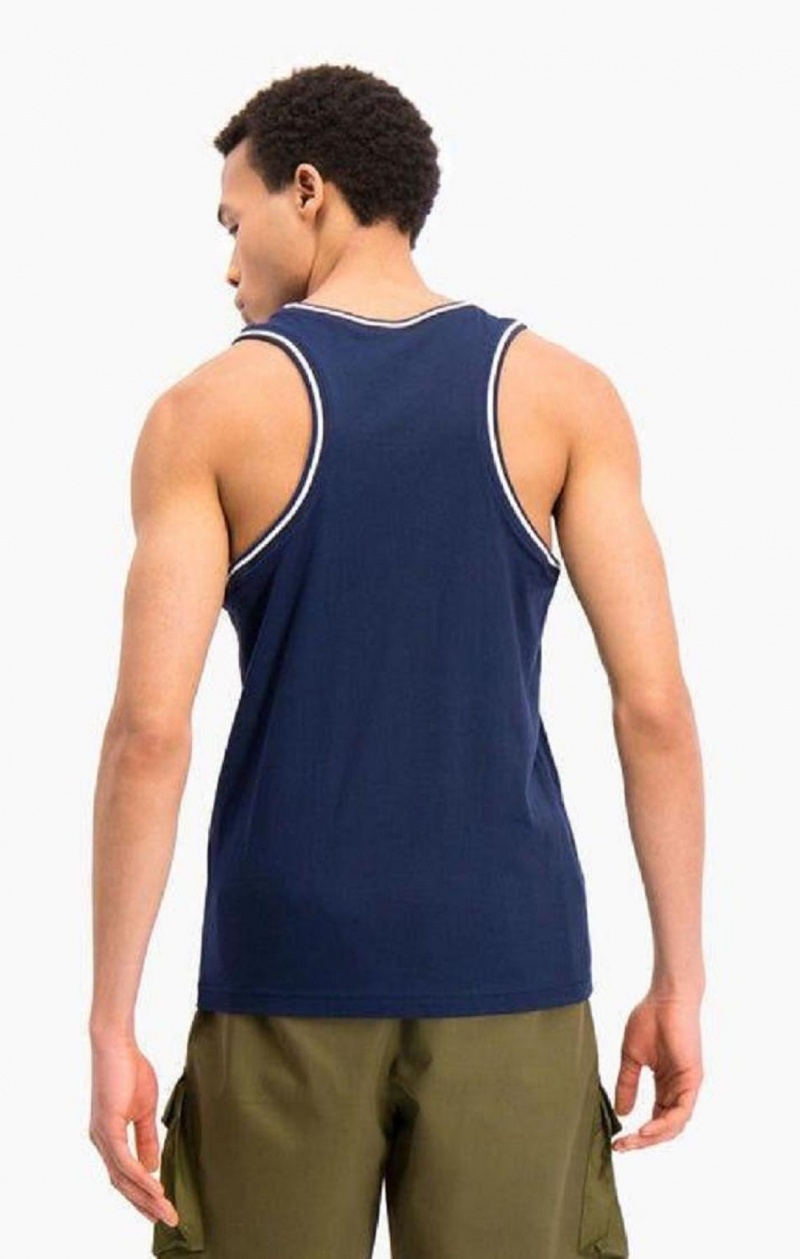 Pánské Tričko Champion Satin C Logo Tank Top Tmavě Blankyt | 4503-LDWOF