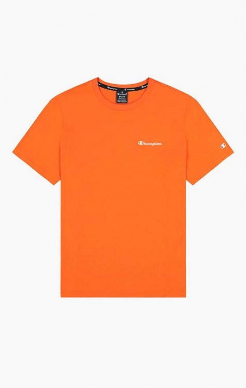 Pánské Tričko Champion Small Script Logo T-Shirt Oranžové | 0129-BOYSD