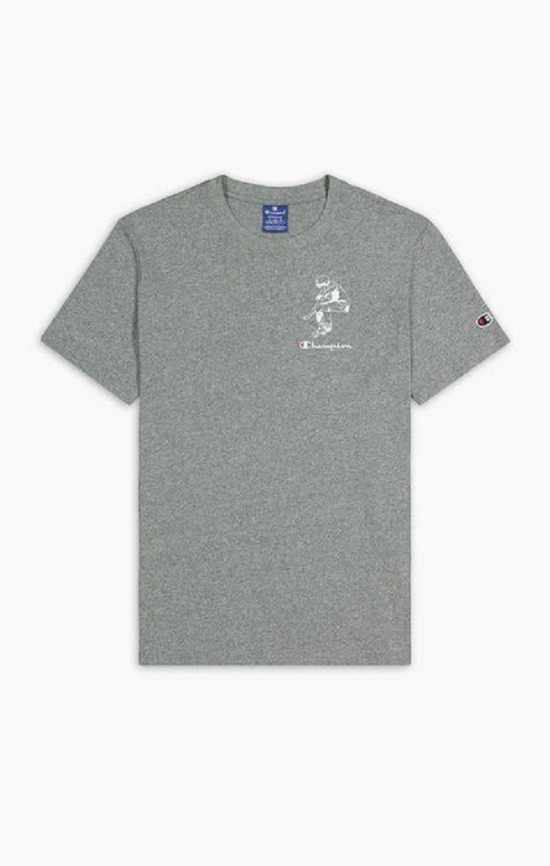 Pánské Tričko Champion Street Sports Grafická Print T-Shirt Tmavě Šedé | 5089-YQODW