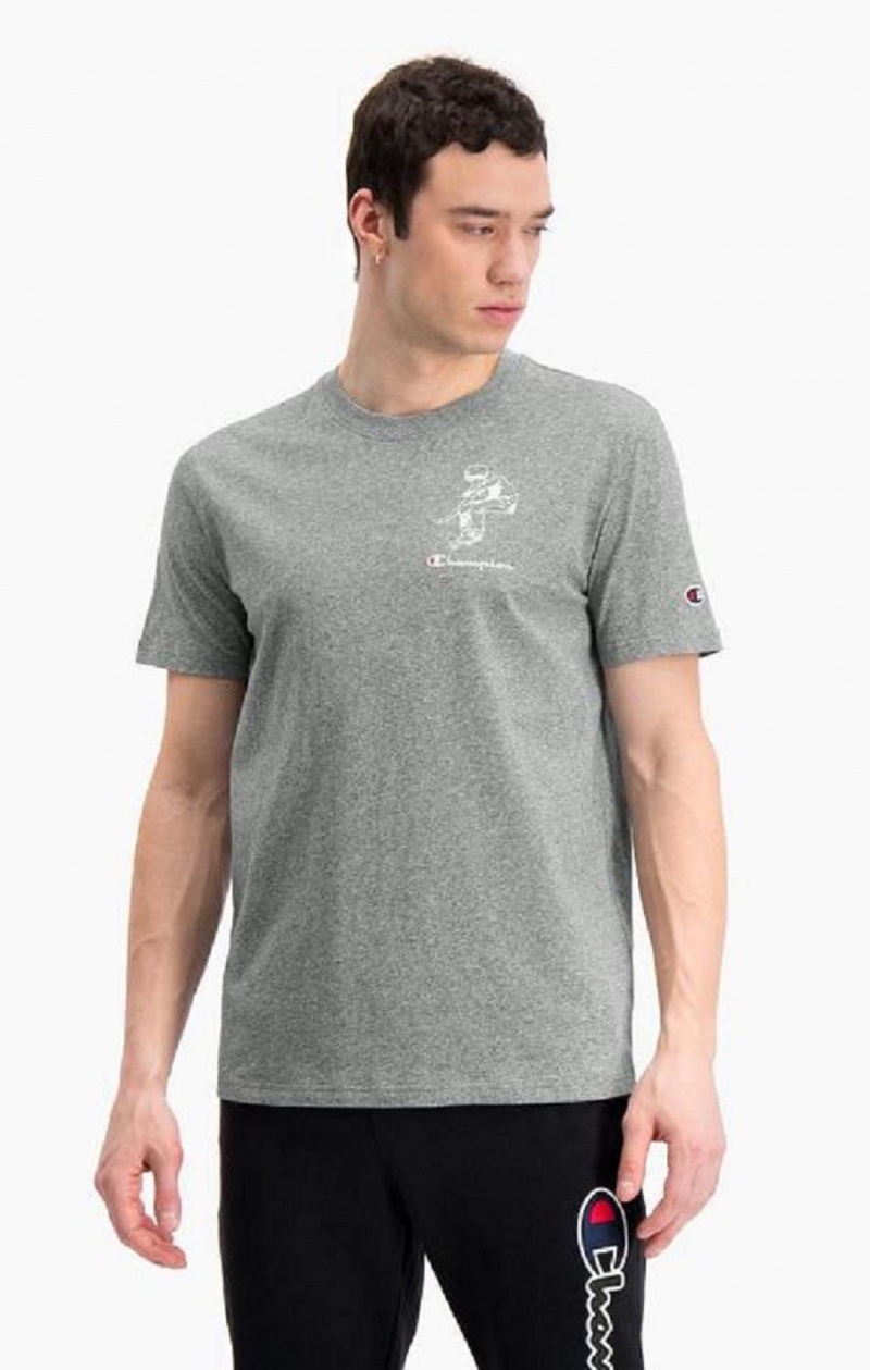 Pánské Tričko Champion Street Sports Grafická Print T-Shirt Tmavě Šedé | 5089-YQODW